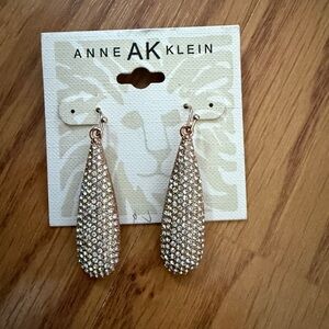 Anne Klein Sparkling Gold Drop Earrings